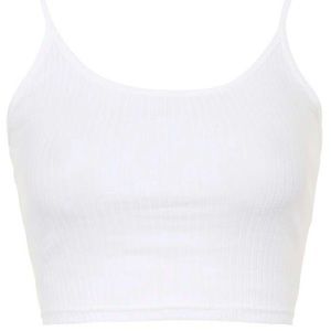 Cropped ribbed tank top